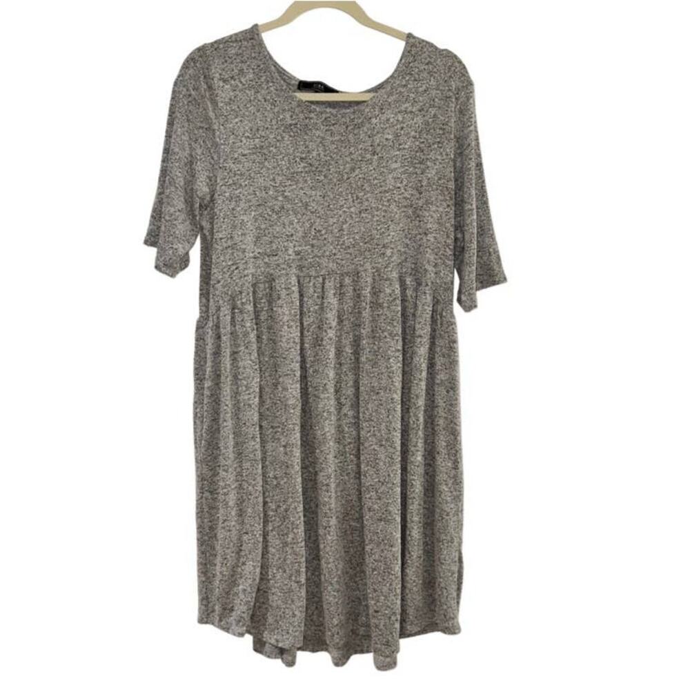 VIBE Sportswear Gray Elbow Sleeve Flowing Dress Size 1X